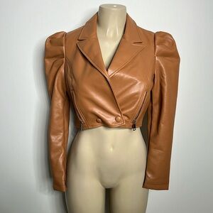 Akira small brown leather jacket. Brand new never worn but no tag.